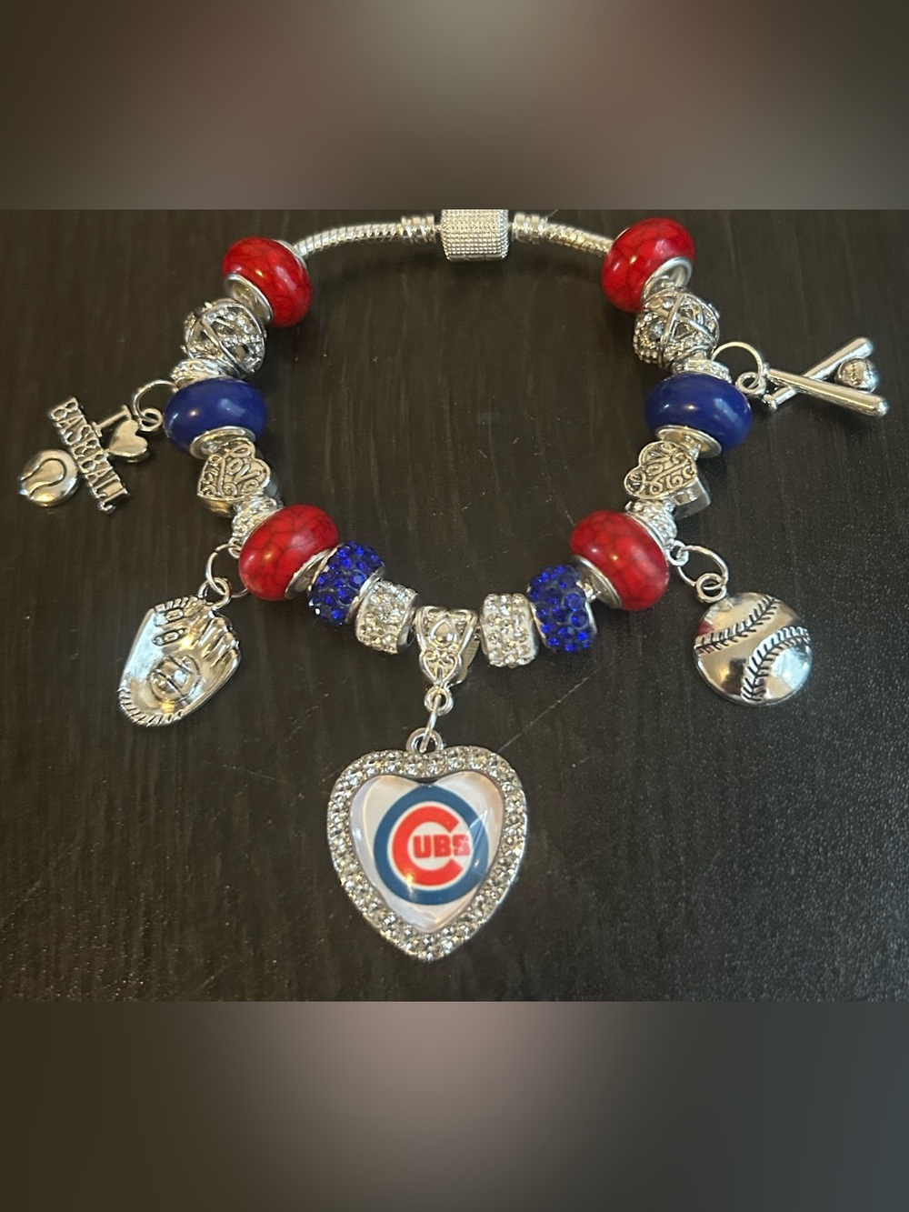 Chicago Cubs Charm Bracelet